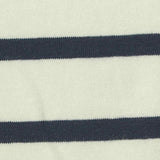Navy Horizontal-Stripe Jersey Knit, Cotton — texture