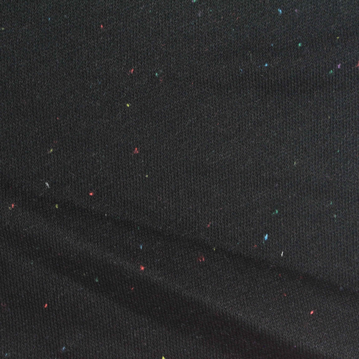 Black Marl French Terry, Poly-Cotton, 270 gsm
