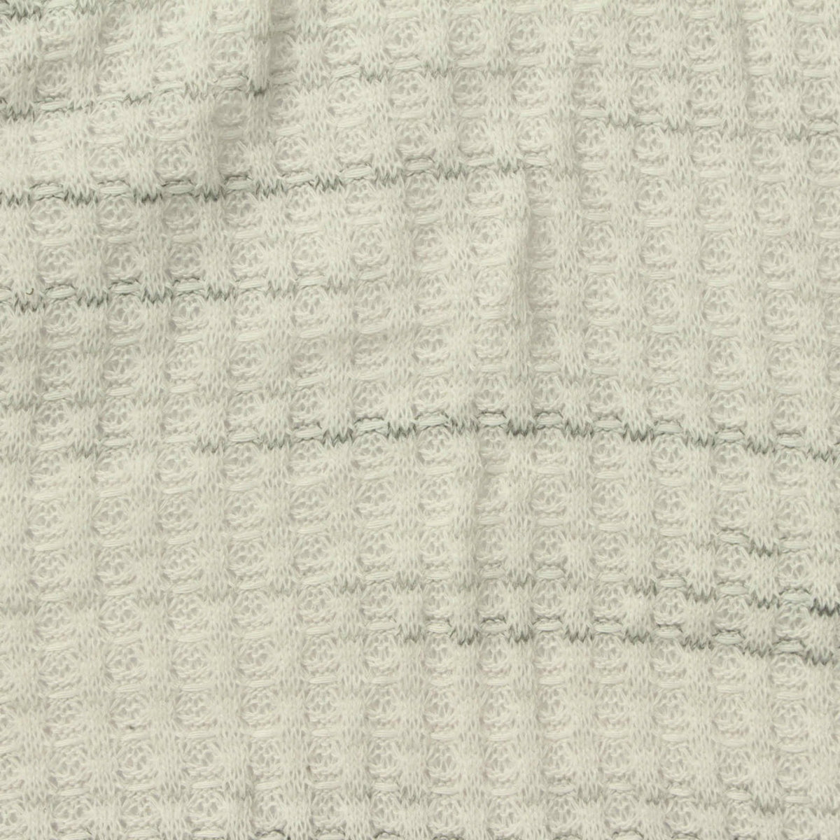 Grey Horizontal-Stripe Waffle Knit, Polyester