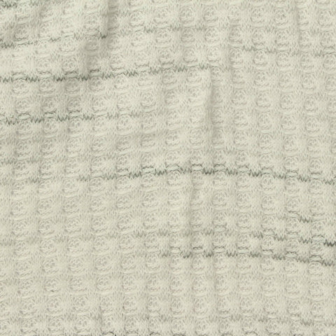 Grey Horizontal-Stripe Waffle Knit, Polyester