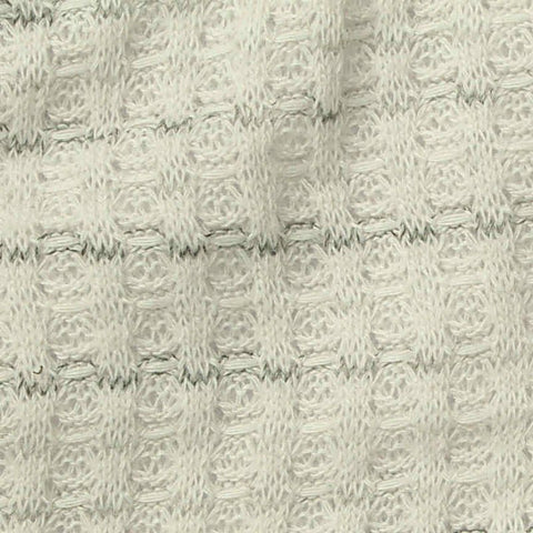 Grey Horizontal-Stripe Waffle Knit, Polyester