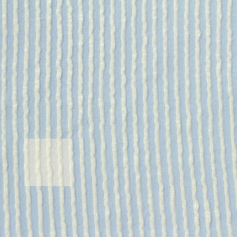 White Vertical-Stripe Jersey Knit, Viscose-Poly