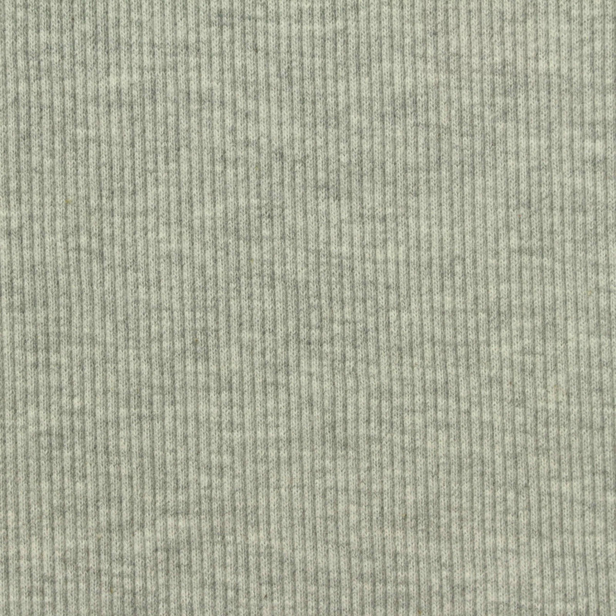 Light Grey Heathered-Marl Rib Knit, Cotton-Poly, 320 gsm