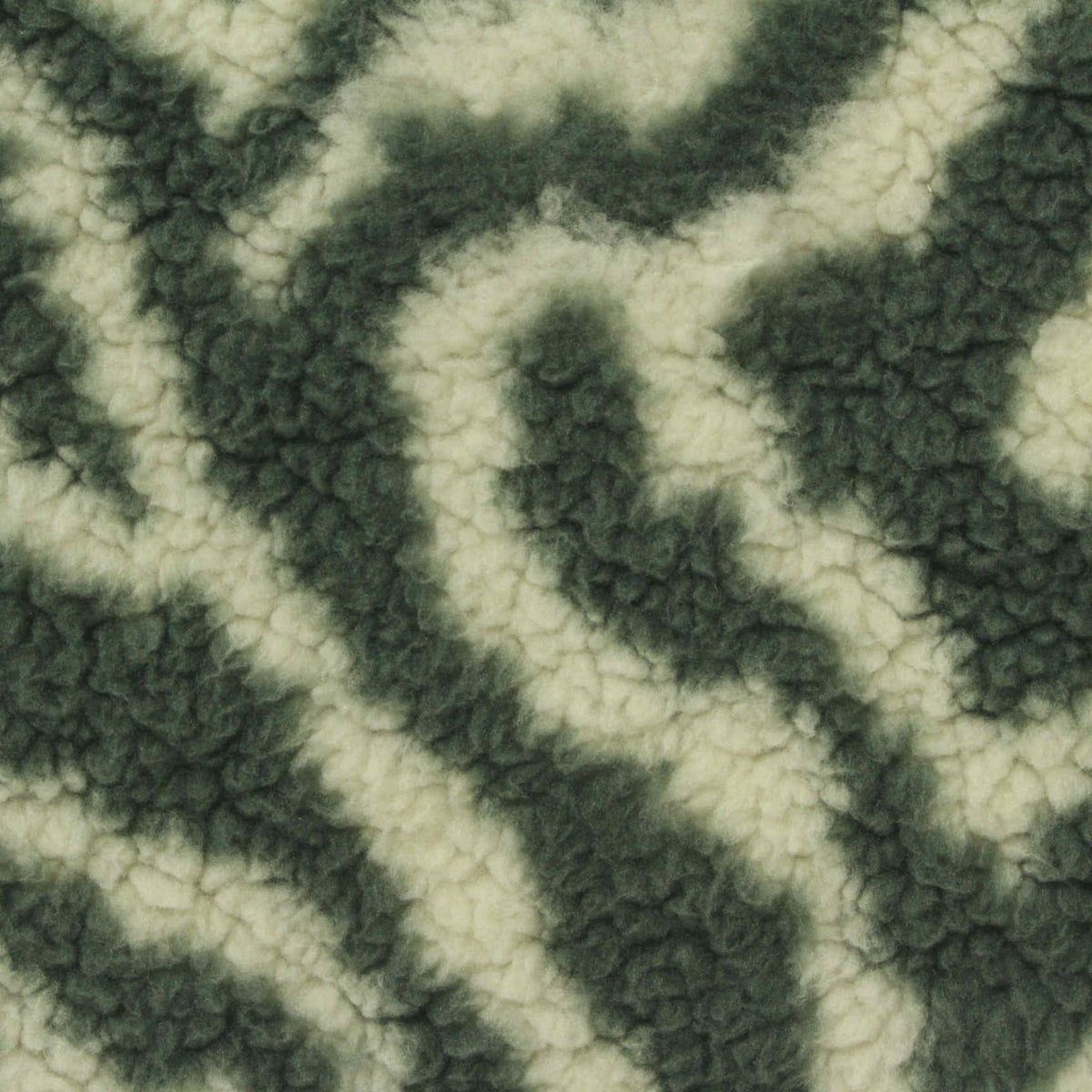Dark Green Wavy-Animal Print Minky, Polyester