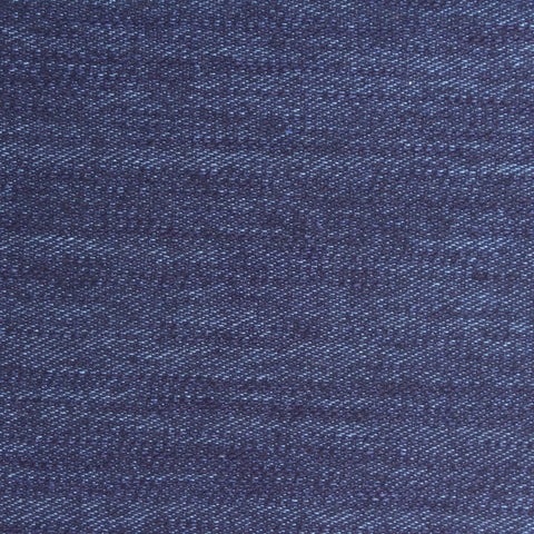 Slub Cotton Polyester Stretch Knit Fabric, 260 gsm, 155 cm — Navy