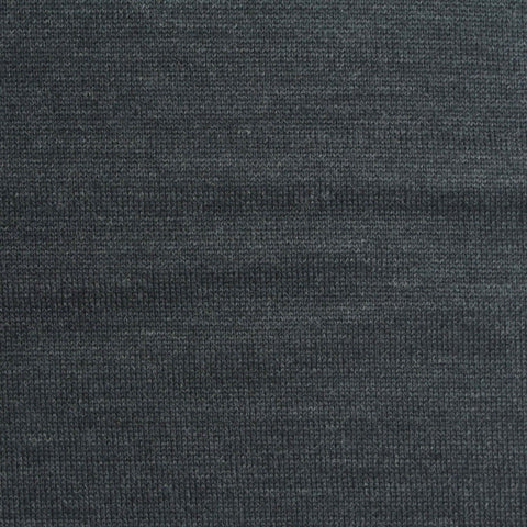 Dark Grey Marl Rib Knit, Wool-Cotton