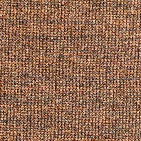 Heathered Brown Marl Rib Knit, Wool-Cotton