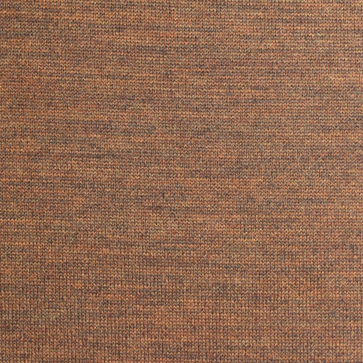 Heathered Brown Marl Rib Knit, Wool-Cotton