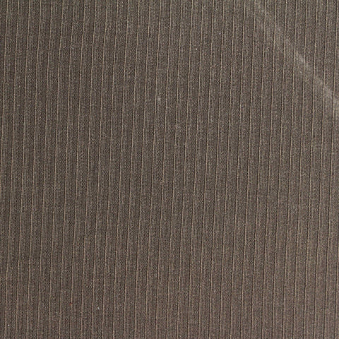 Brown Vertical-Stripe Rib Knit, Tencel Lyocell