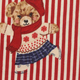 Printed Brushed Polyester Stretch Chunky Knit Fabric, 190 gsm, 165 cm — Red