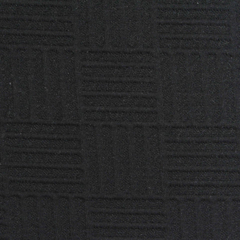 Black Tone-on-Tone Jacquard, Poly-Cotton, 330 gsm