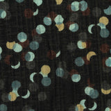 Blue Dots Rib Knit, Polyester