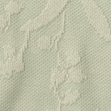Light Green Floral Pointelle Knit, Cotton-Poly — texture
