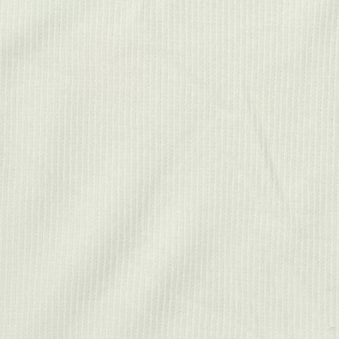 Cotton Stretch Rib Knit Fabric, 190 gsm, 135 cm — White, ref EF-274651