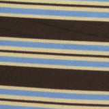 Brown Horizontal-Stripe Velvet, Polyester