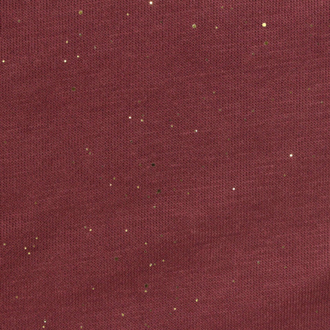Gold Dots French Terry, Poly-Cotton