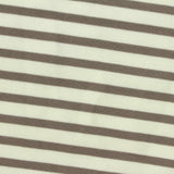 Brown Horizontal-Stripe Scuba Knit, Viscose-Poly