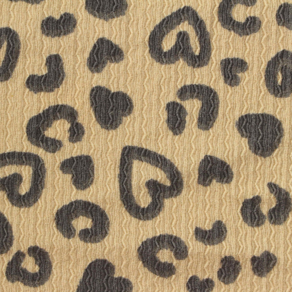 Dark Grey Leopard Crepe, Polyester