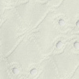 Off-White Eyelet Knit, Polyester — texture