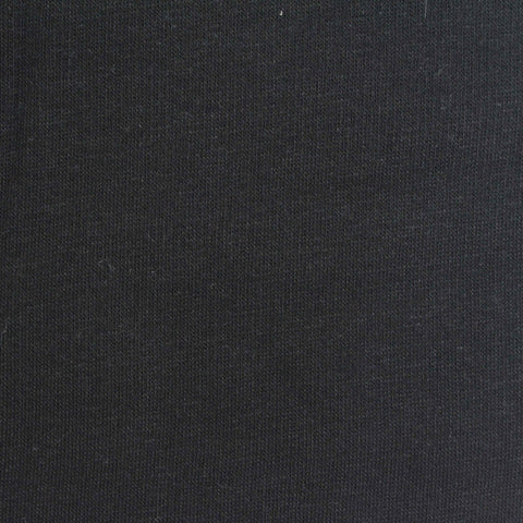 Polyester Cotton Stretch Velvet Fabric, 340 gsm, 160 cm — Black
