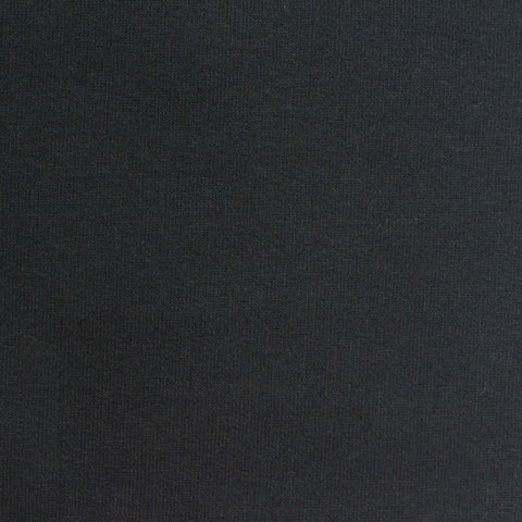 Cotton Stretch French Terry Fabric, 220 gsm, 185 cm — Black
