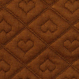 Brown Hearts Jacquard, Poly-Cotton — texture