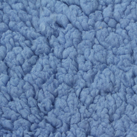 100% Polyester Sherpa Fleece Fabric, 250 gsm, 165 cm — Blue