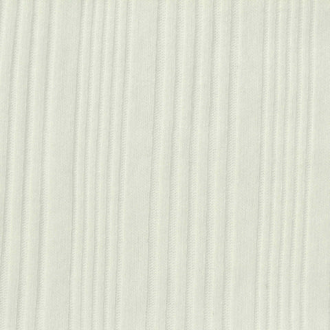 Viscose Polyester Blend Rib Knit Fabric, 230 gsm, 160 cm — White