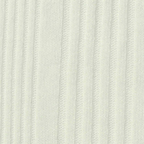 Viscose Polyester Blend Rib Knit Fabric, 230 gsm, 160 cm — White