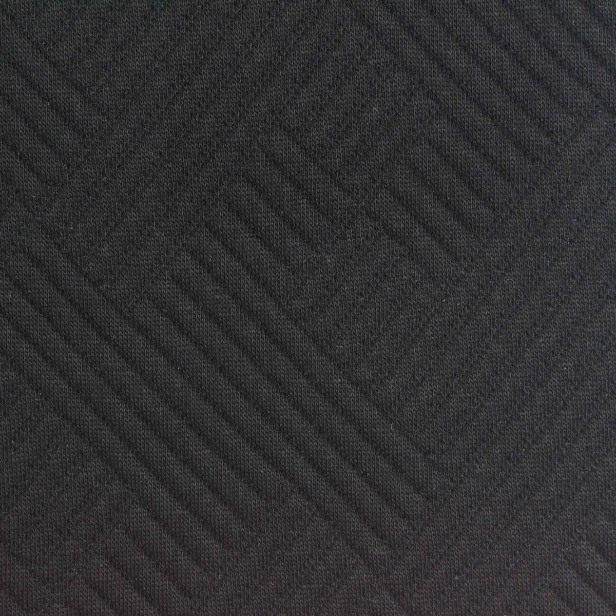 Black Diagonal-Stripe Jacquard, Poly-Cotton