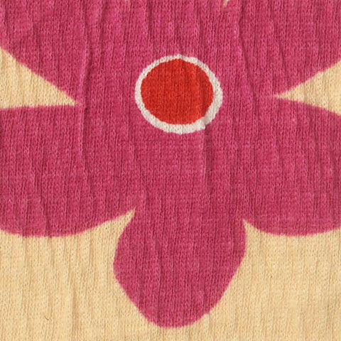Pink Flowers Crepe, Cotton