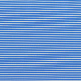 Blue Horizontal-Stripe Jersey Knit, Nylon-Poly