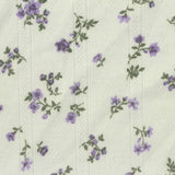 Purple Flowers Pointelle Knit, Polyester