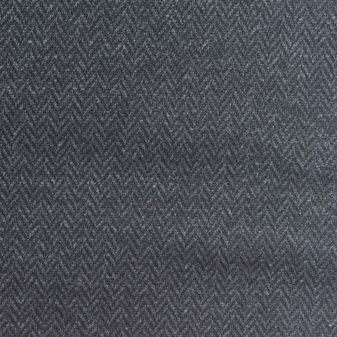 Dark Grey Marled-Herringbone Jacquard, Poly-Cotton