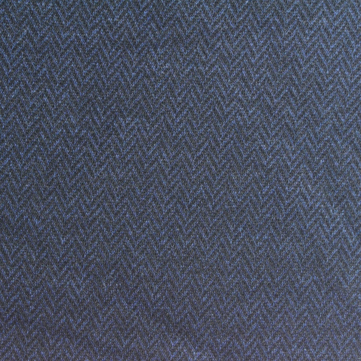 Blue Herringbone Jacquard, Poly-Cotton