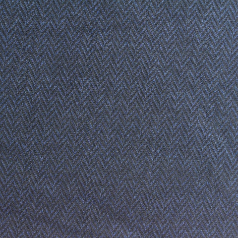 Blue Herringbone Jacquard, Poly-Cotton