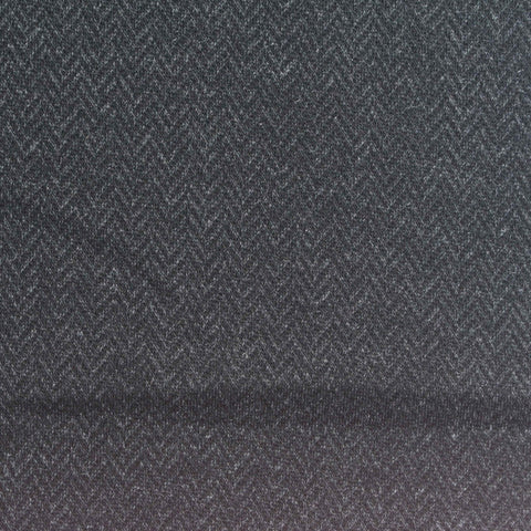 Dark Grey Herringbone Jacquard, Poly-Cotton