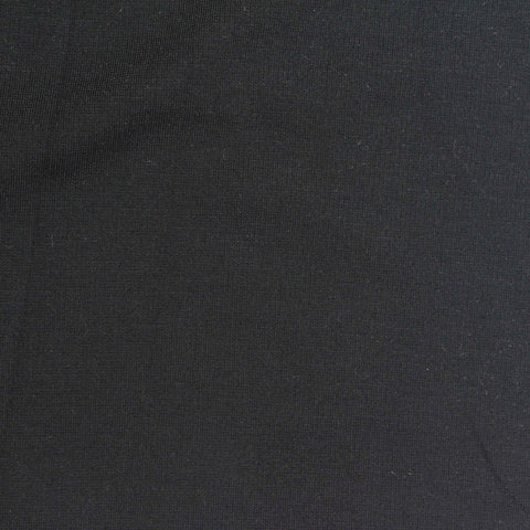 Viscose Nylon Stretch Ponte Knit Fabric, 240 gsm, 150 cm — Black