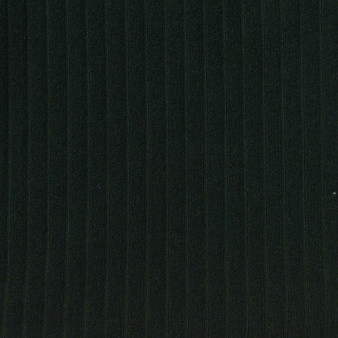 Dark Green Vertical-Stripe Rib Knit, Polyester, 185 gsm