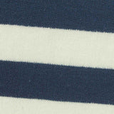Navy Horizontal-Stripe French Terry, Cotton — texture