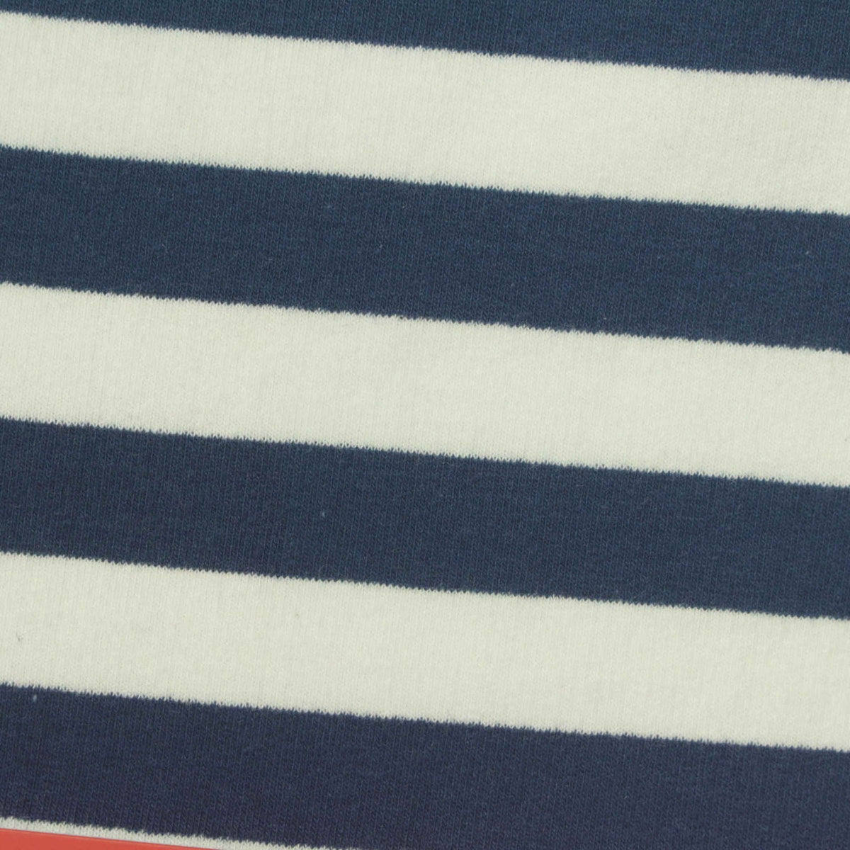 Navy Horizontal-Stripe French Terry, Cotton, 230 gsm