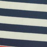 Navy Horizontal-Stripe French Terry, Cotton