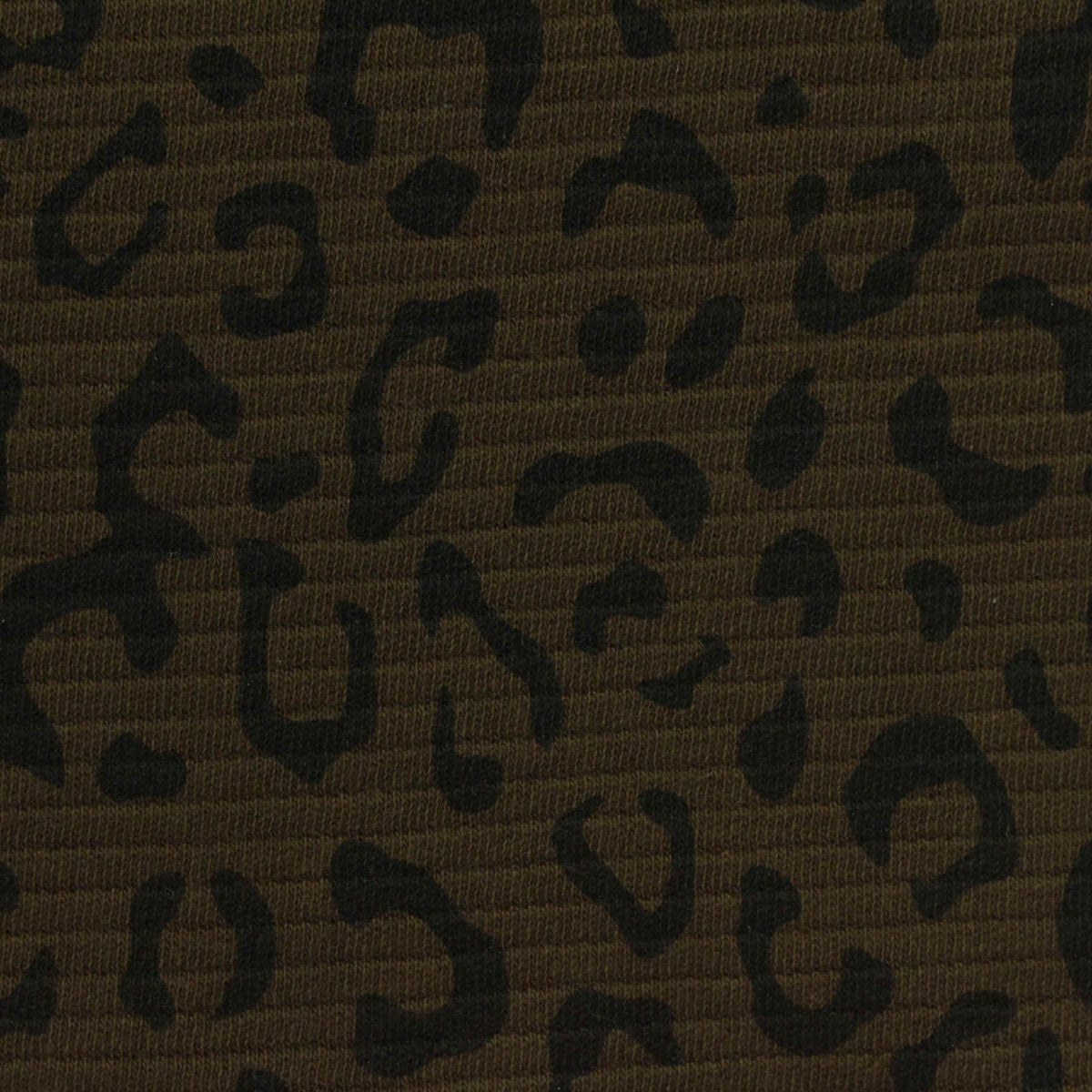 Black Leopard Knit, Cotton-Poly