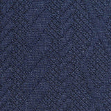 Navy Tone-on-Tone Chevron Interlock Knit, Polyester — texture