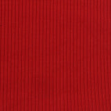 Viscose Stretch Rib Knit Fabric, 370 gsm, 130 cm — Red