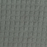 Grey Tone-on-Tone Square Waffle Knit, Cotton-Poly