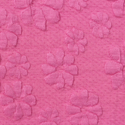 Pink Floral Jacquard, Poly-Viscose