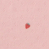 Fine Floral Brushed Polyester Stretch Rib Knit Fabric, 234 gsm, 174 cm — Pink — texture