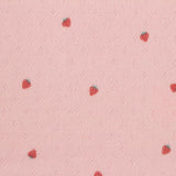 Fine Floral Brushed Polyester Stretch Rib Knit Fabric, 234 gsm, 174 cm — Pink