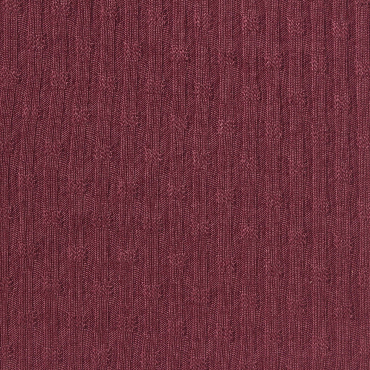 Dark Red Dot Rib Knit, Poly-Viscose